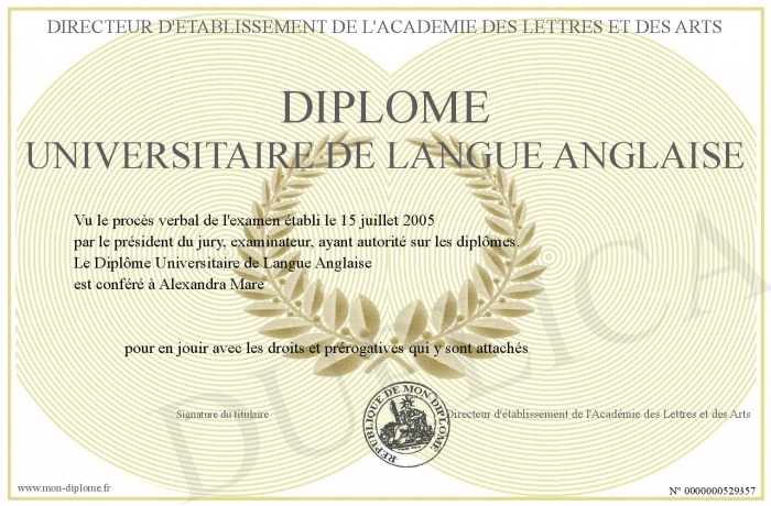 diplome etablissement universitaire